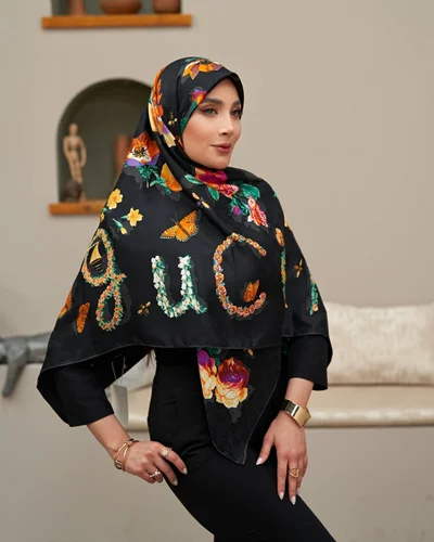 روسری ابریشم طرح گوچی